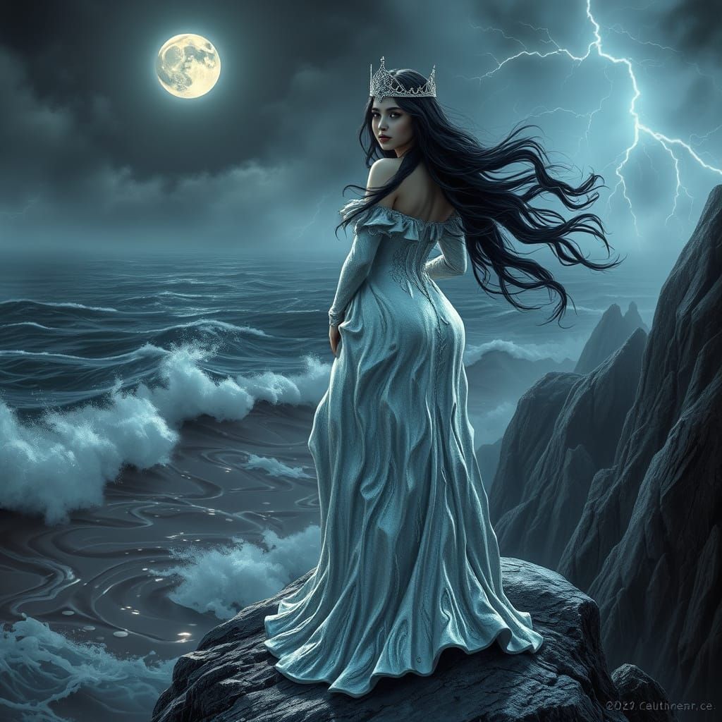 Gothic Ice Cream Queen on Chocolate Sea