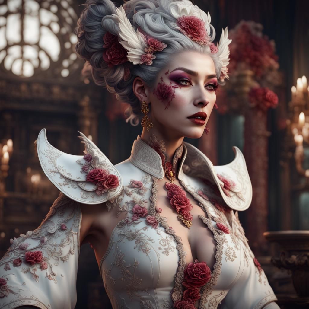 Detailed Bordello Madam Digital Painting