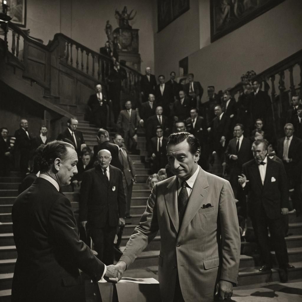 Election Surrealism: Politician in a Grand Hall