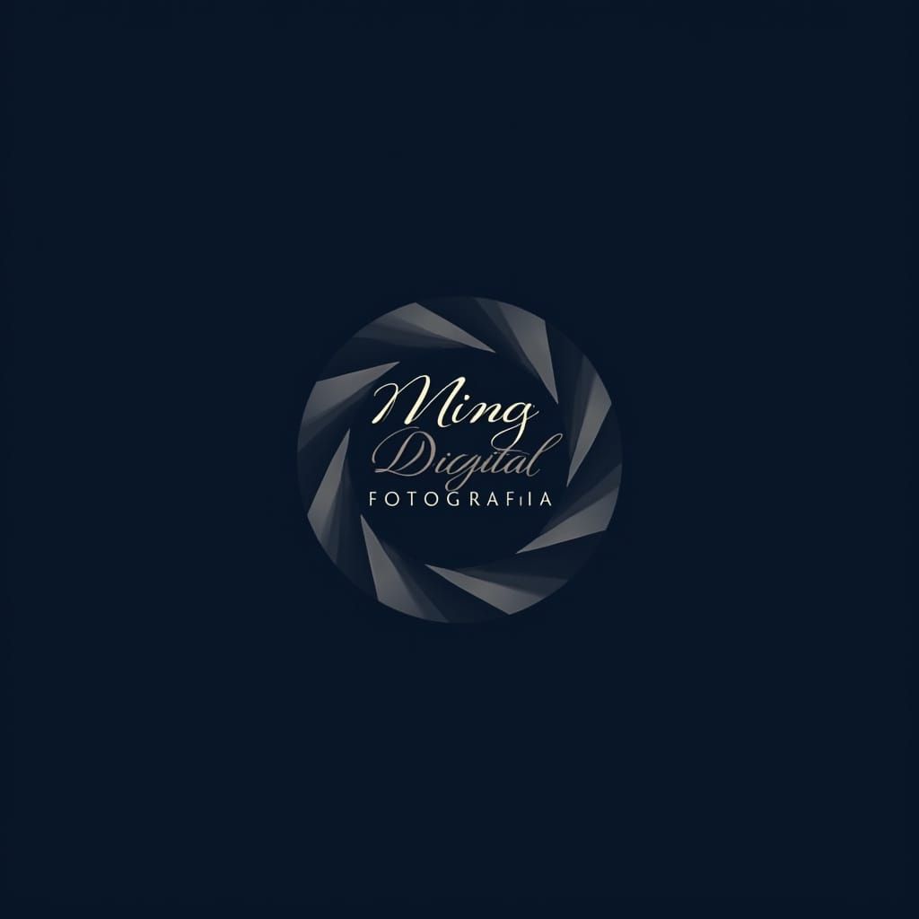 Ming Digital Photography Logo: Elegant Script & Modern Sans-...