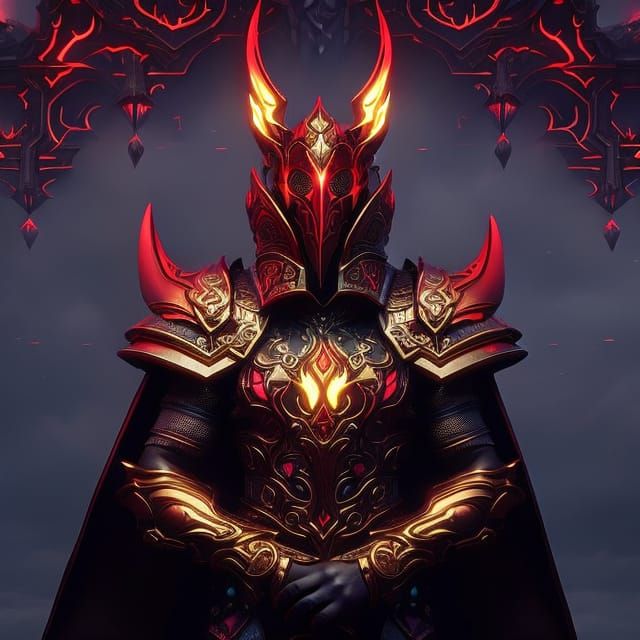 Wolf Knight in Hell: Steampunk Afrofuturism Art