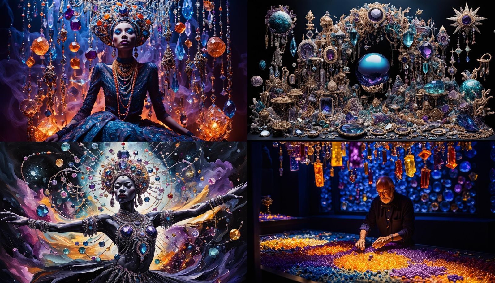 Jeweled Abstract Album Cover in Fantasy Style