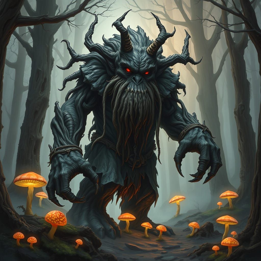 Ancient Troll Guardian in Mystical Forest