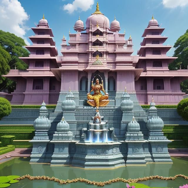 Indraprastha Palace: Opulent 3D Royal Architecture