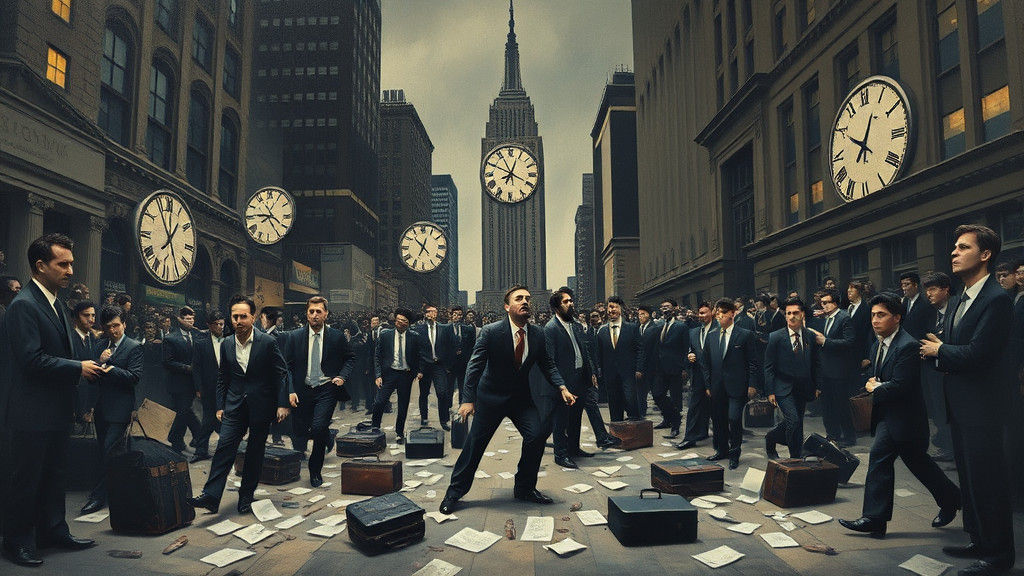 Eerie Wall Street Meltdown in Salvador Dali Style
