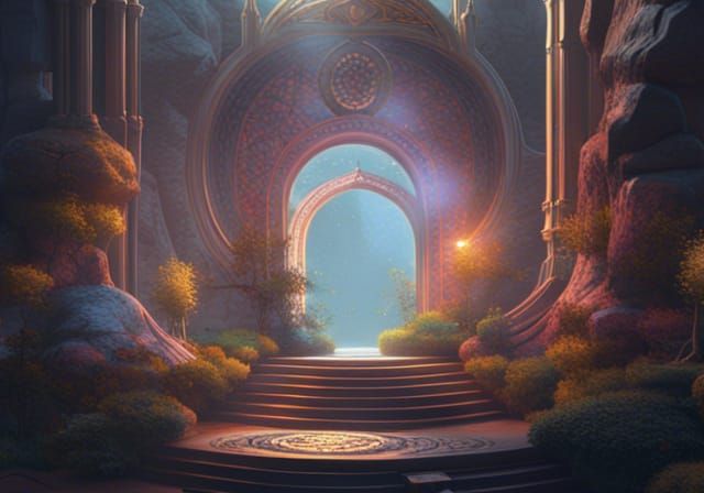 Cosmic Ethereal Concept Art in Matte Painting Style