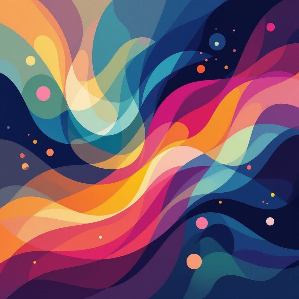 Vibrant Abstract Musical Rhythm Wallpaper