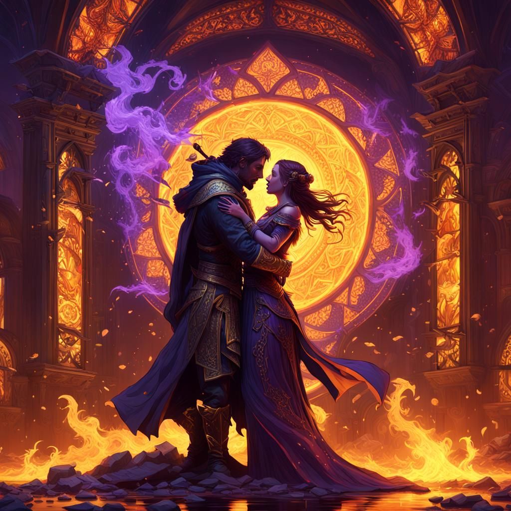 Fiery Embrace: A Dark Fantasy Masterpiece