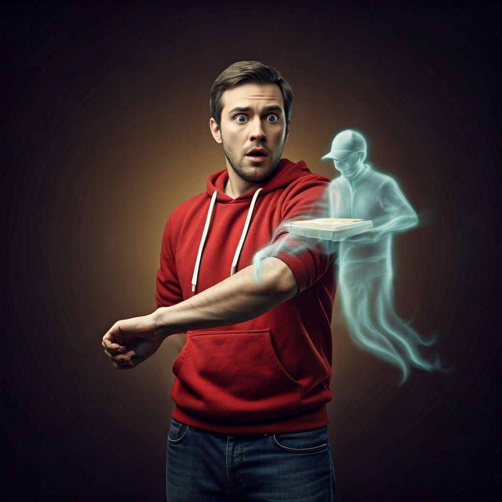 Eerie Pizza Ghost Appears to Startled Man