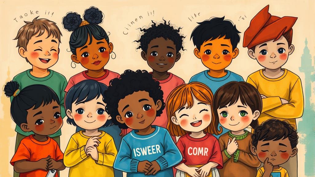 Children's Personality Archetypes in Vibrant Illustration