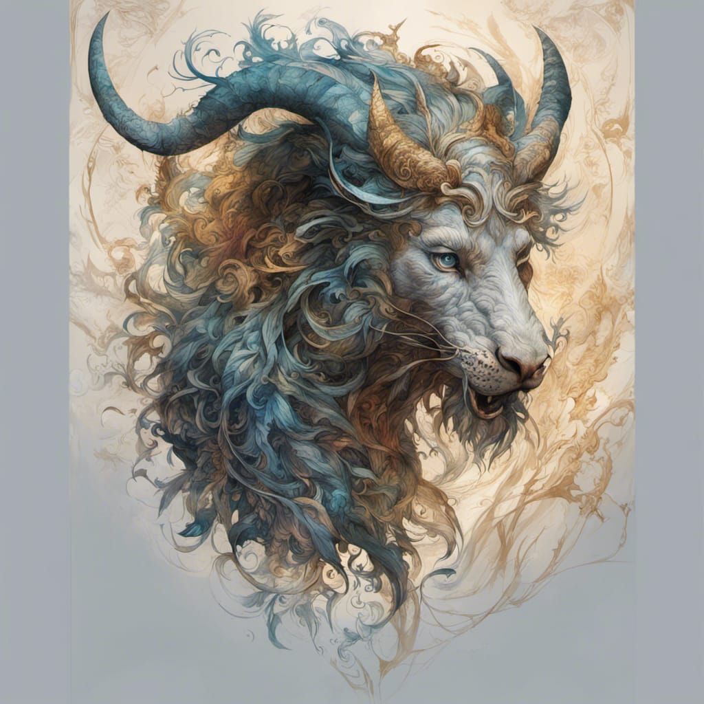 Mythological Chimera with Greek Aura in Digital Art