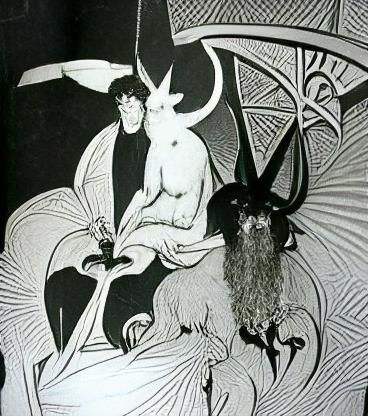 Baphomet in Aubrey Beardsley Style