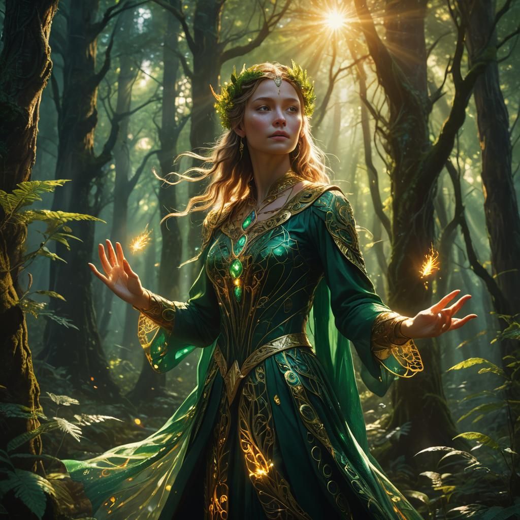 Alina Starkov Summons the Sun in Mystical Forest