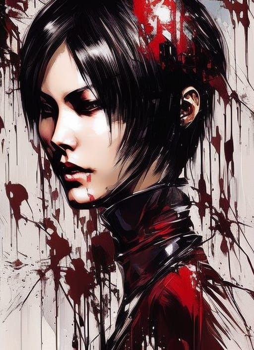 Ada Wong Portrait in Textured Speedpaint Style