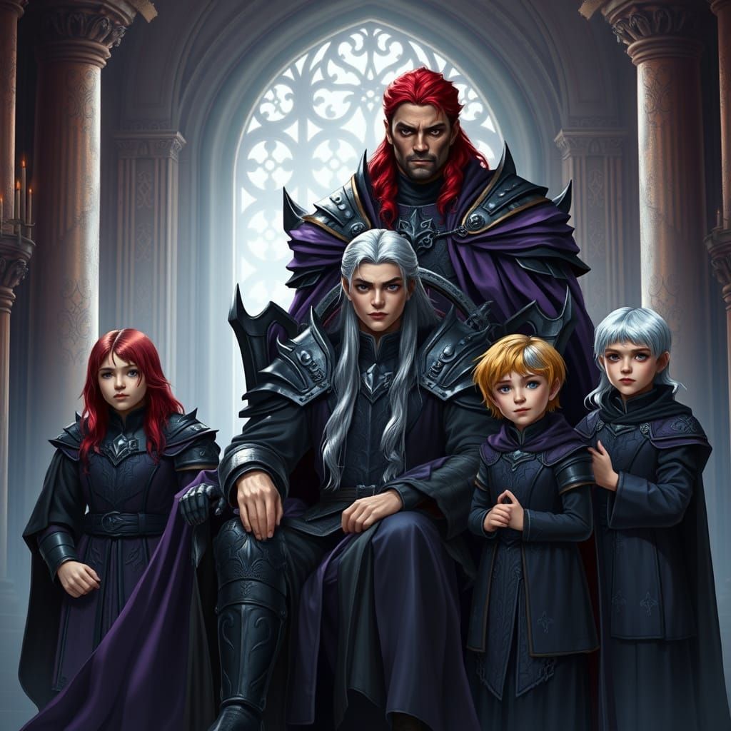 Fantasy Royal Family Portrait in Grand Hall