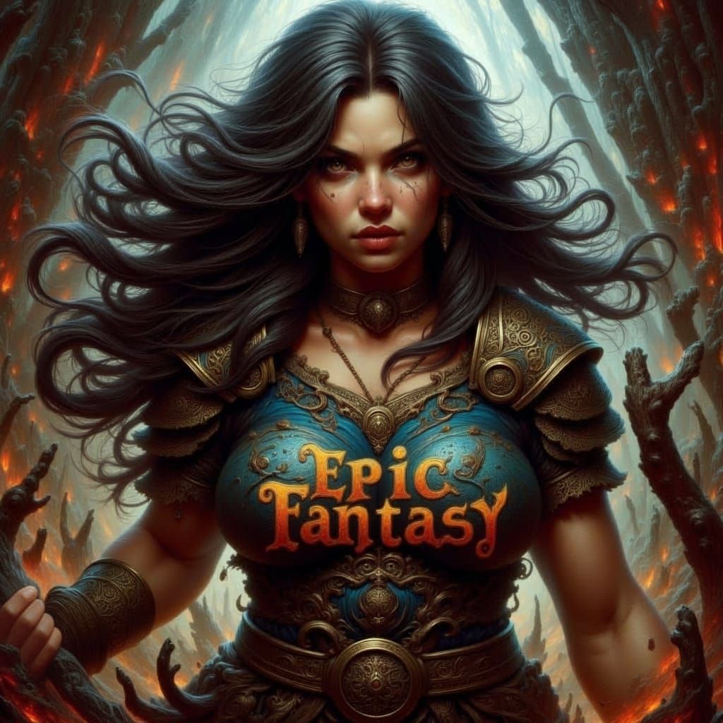 Sinister Fantasy Woman in Hyperrealistic Style