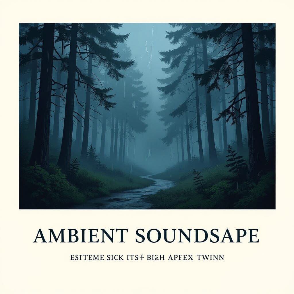 Melancholic Ambient Forest Rain with Ethereal Piano