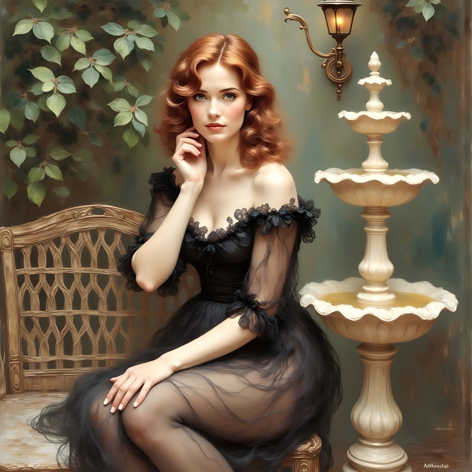 Woman in a Dreamy Outdoor Setting