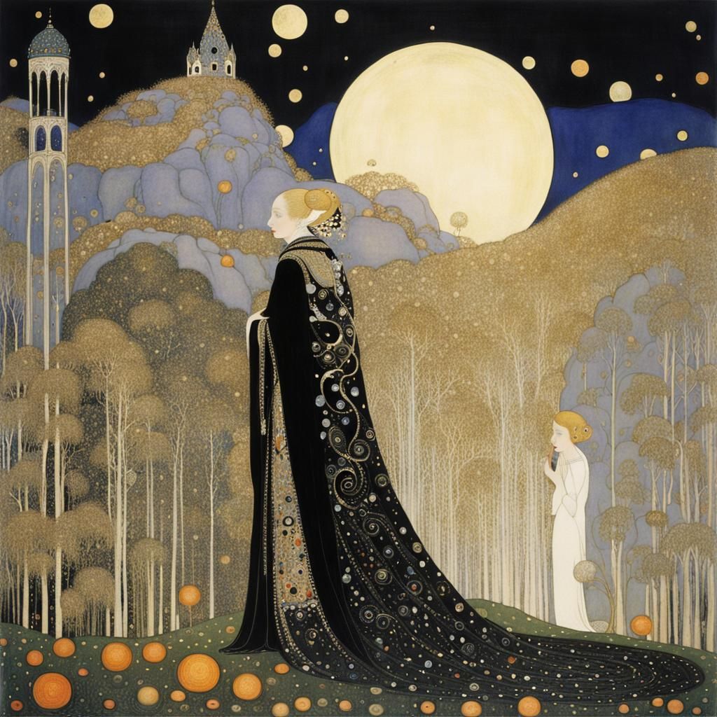 Ethereal Art Nouveau Scene