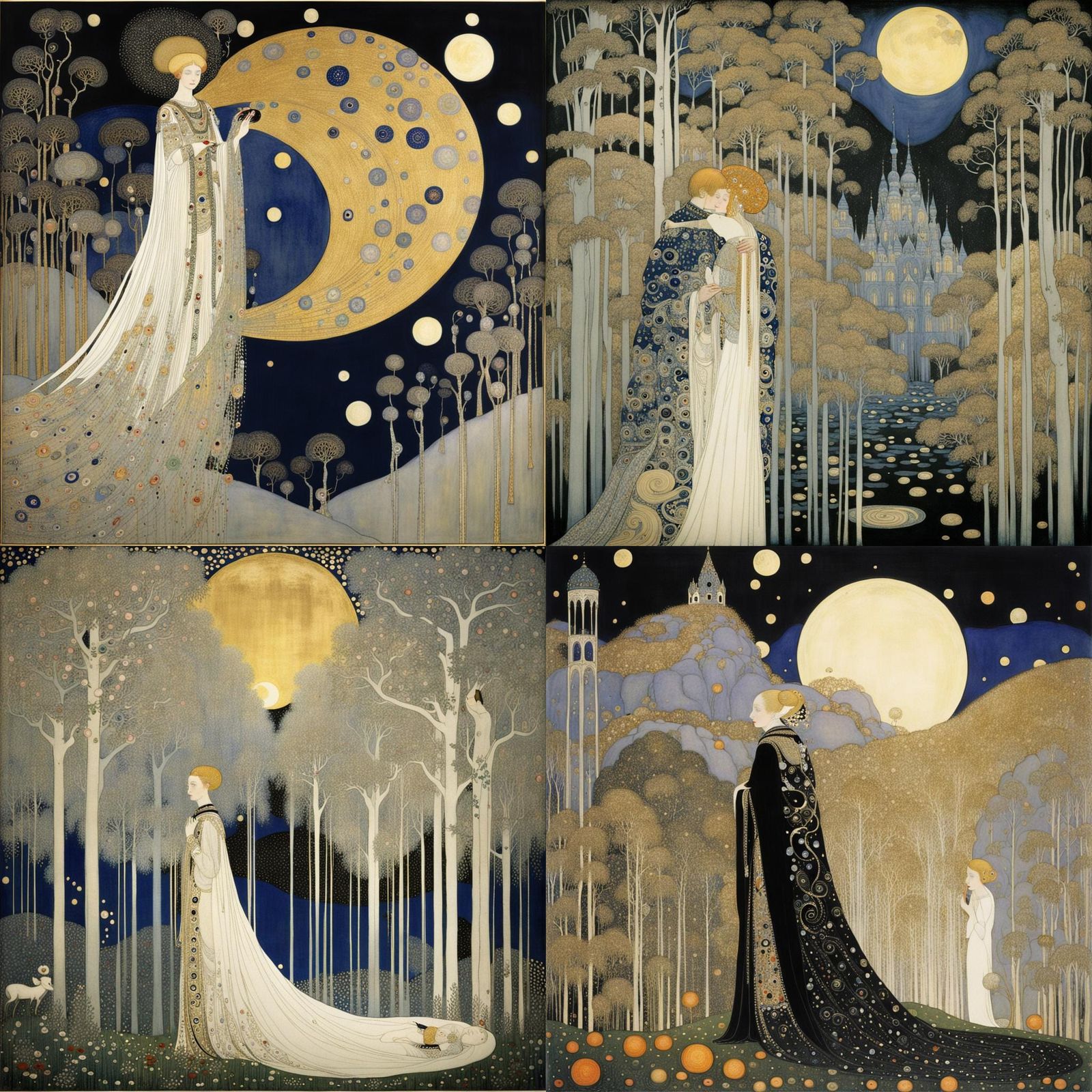 Art Nouveau Fantasy Scene