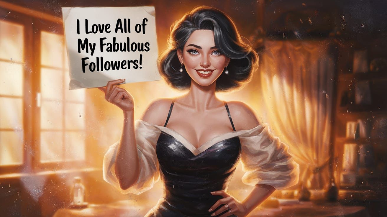 Confident Dark-Haired Woman Celebrates with Joy and Elegance