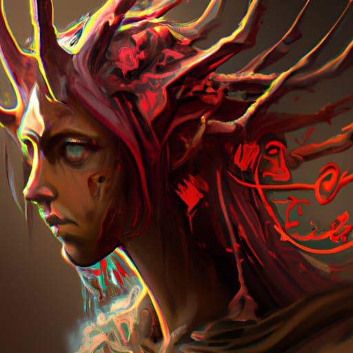 Demogorgon Portrait in Hyperdetailed Style