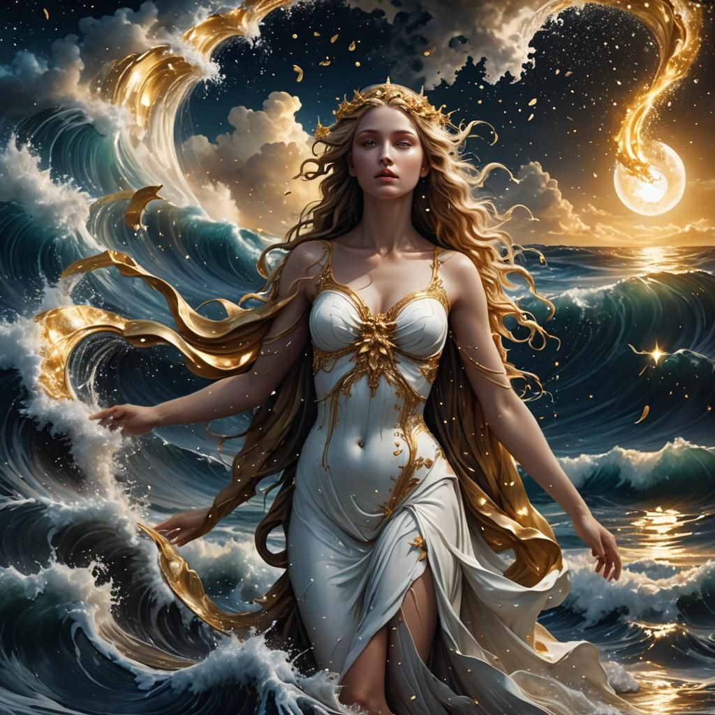 Aphrodite Rising: Hyperrealistic Fantasy Concept Art