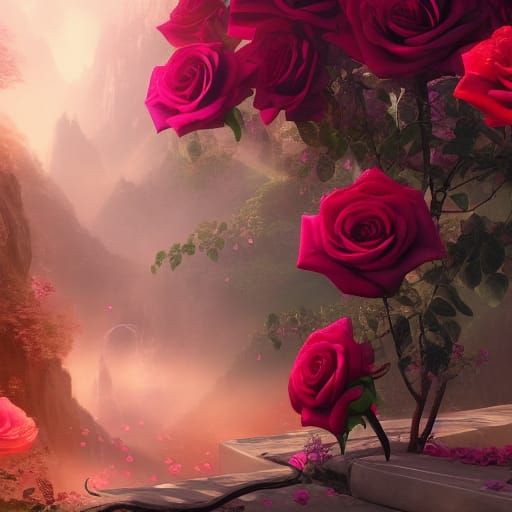 Heart of Roses: Detailed Fantasy Concept Art