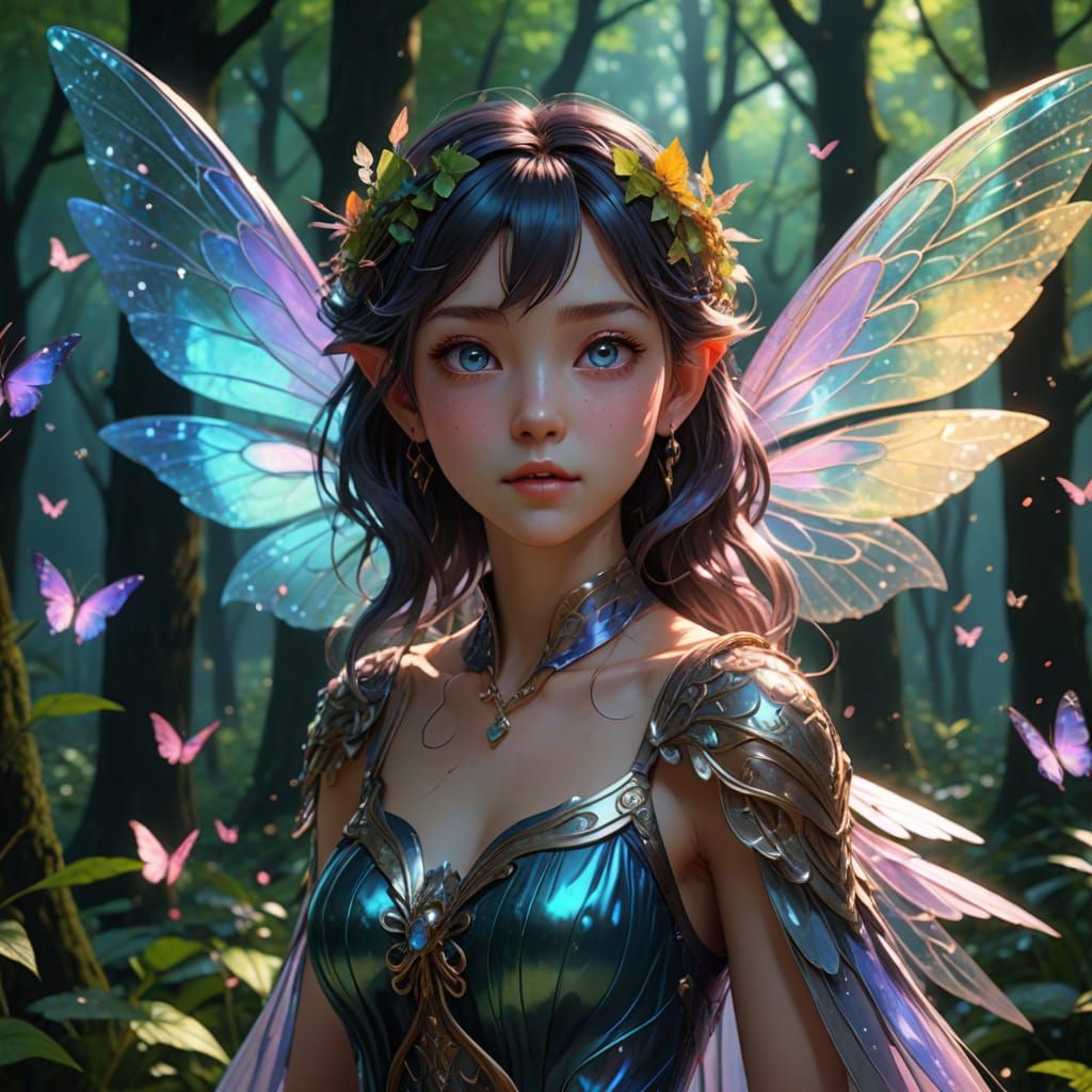 Clumsy Fairy Falls in Whimsical Enchanted Forest
