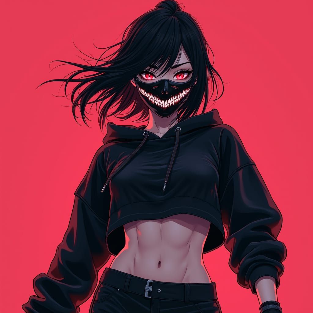 Cyberpunk Oni Goddess