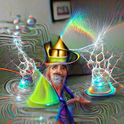 Entangled Quantum Particles with Volumetric Lighting in 8K