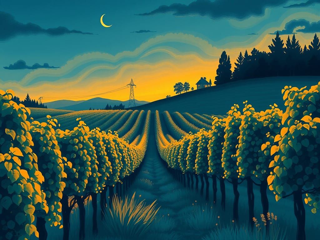 Pastoral Editorial in Ultramarine and Amber