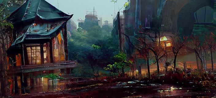 Overgrown Cityscapes: Architectural Wonders in Deciduous For...