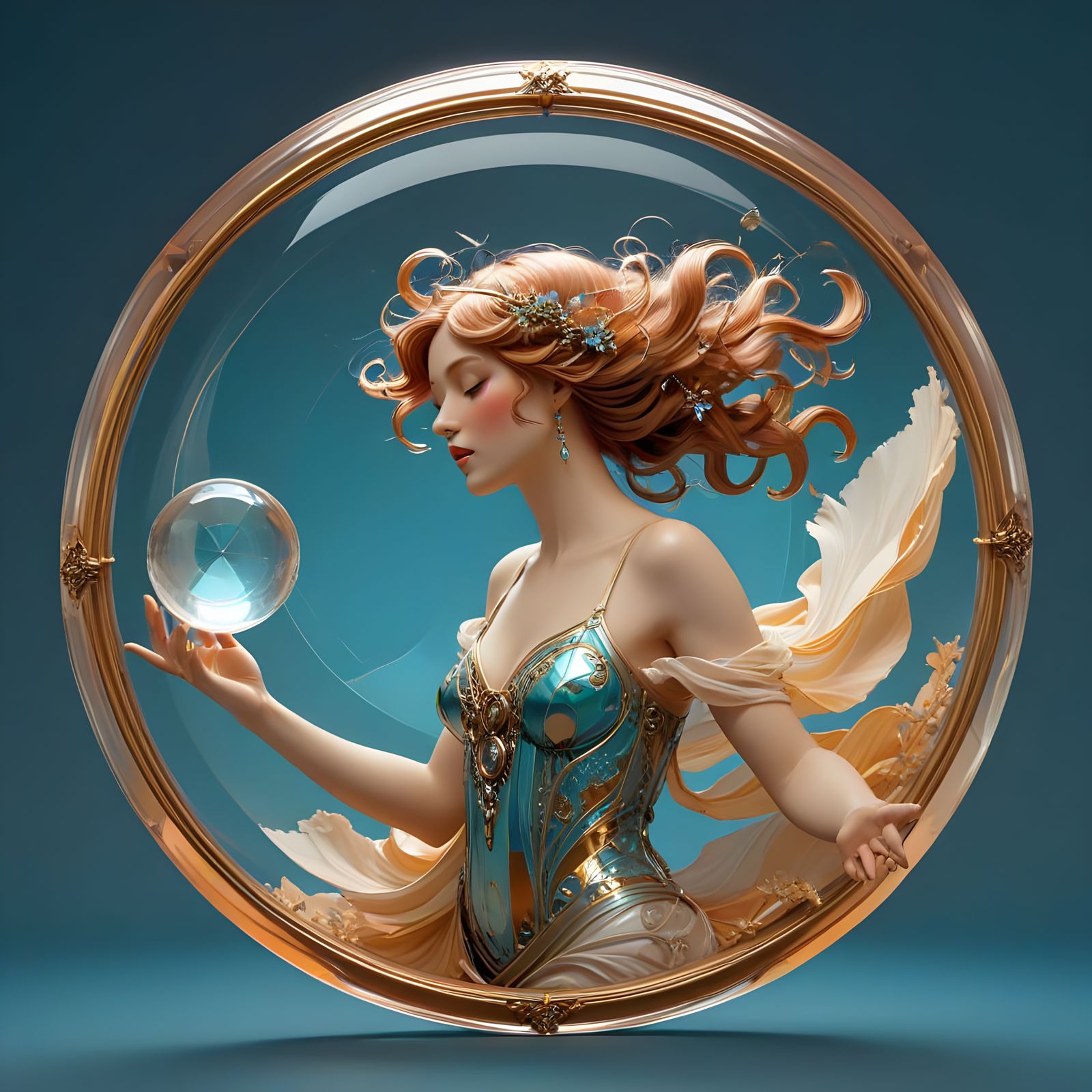 Crystal Tambourine in Sparkling Light