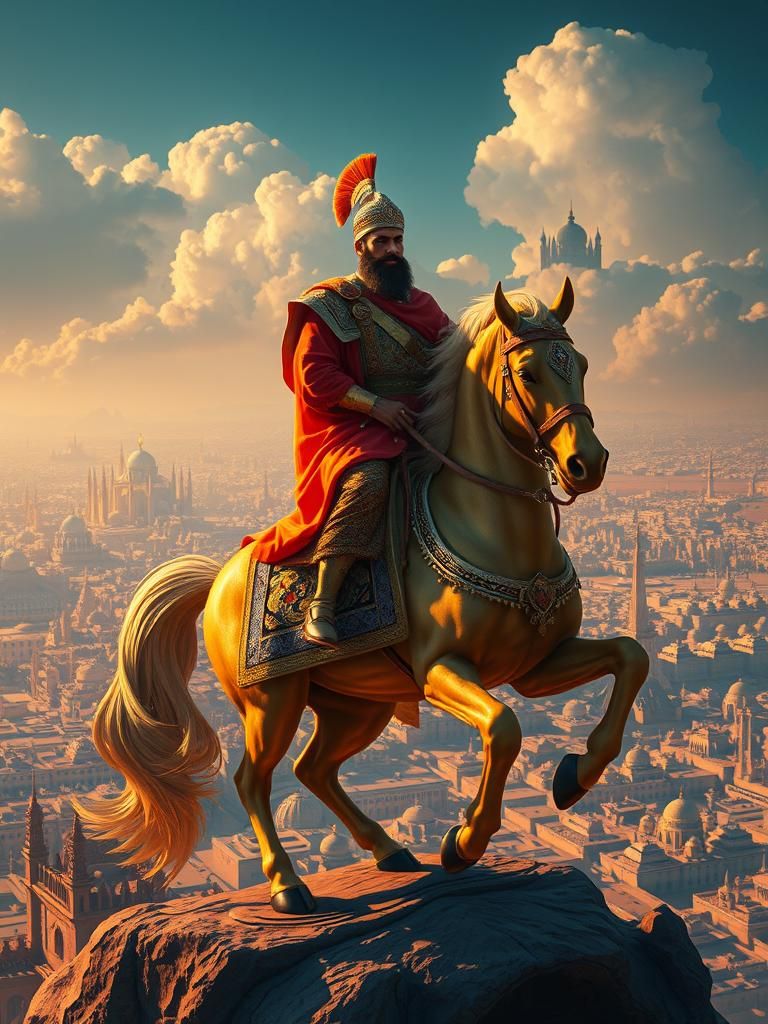 Cyrus the Great on Golden Steed