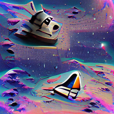 Futuristic Spacecraft Soaring Through Nebula