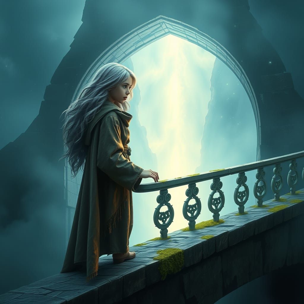 Girl Discovers Mystical Bridge's Secrets in an Eerie Blue Ha...