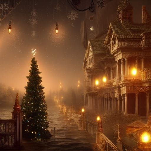 Dramatic Christmas Scene in Digital Matte Painting