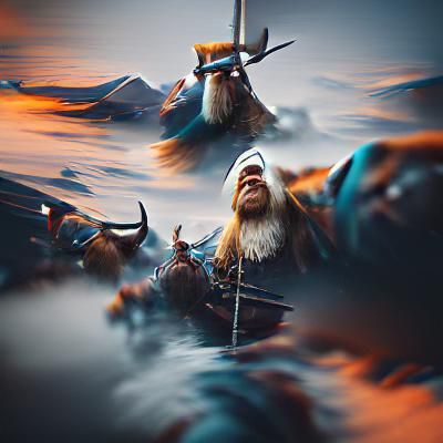 Fierce Viking Warrior in Digital Art