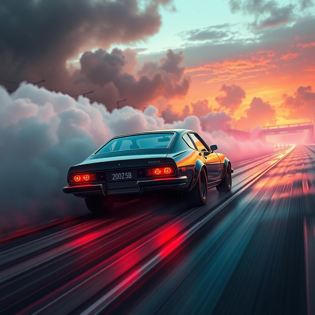 Nissan 200B Ignites Futuristic Drag Strip