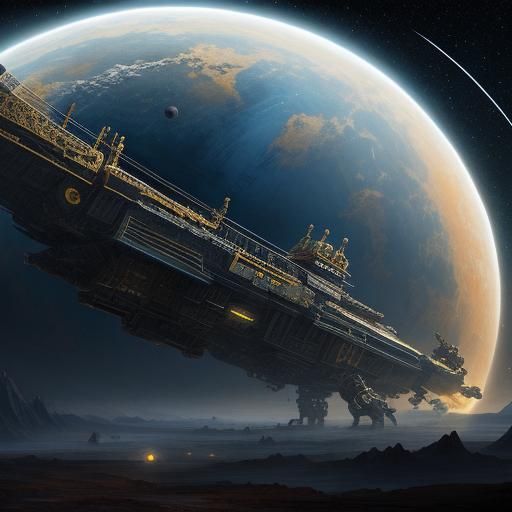 Epic Solar System Digital Matte Painting