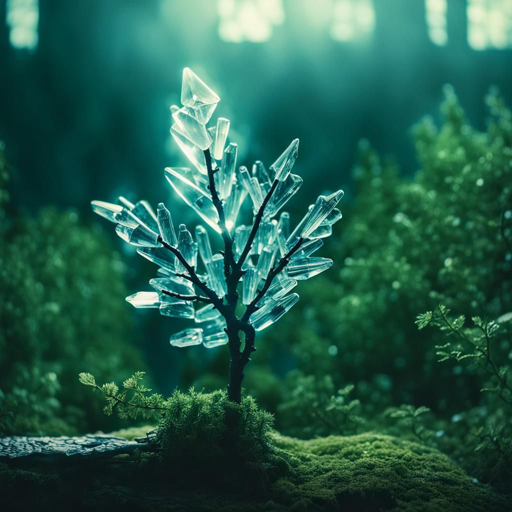 Crystal Wand Magic Item in Cinematic Style