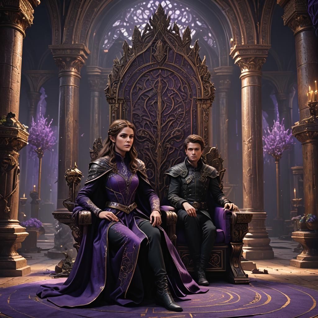 Rebecca in Poseidon's Throne Room: Detailed Matte Painting