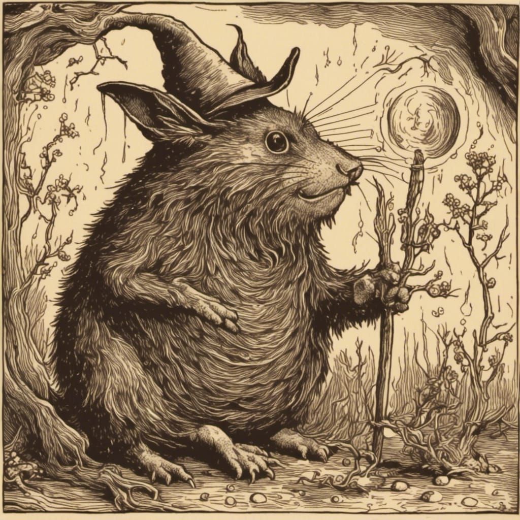 Woodcut Illustration: A Curious Witchcraft Scene