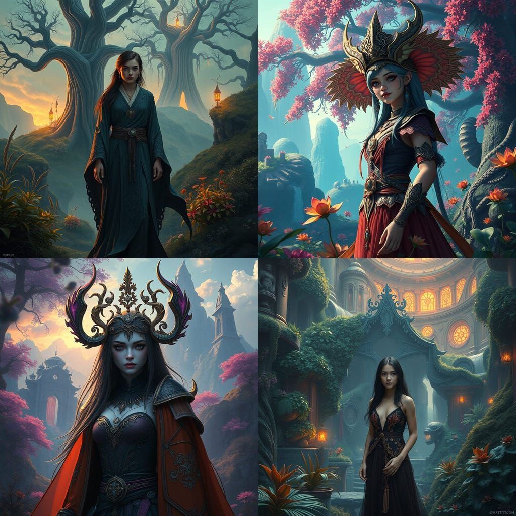 Fantastical Portrait in Deep, Vibrant Colors