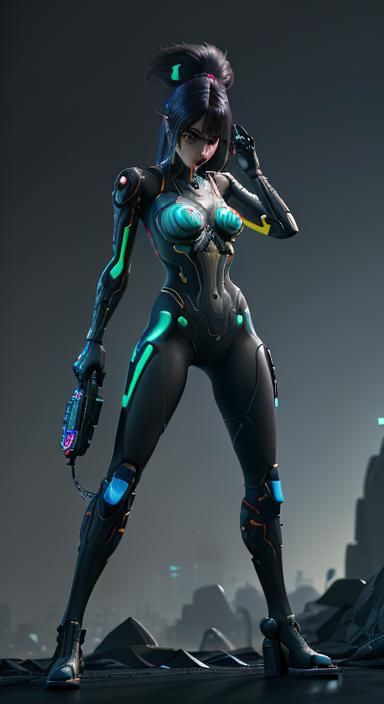 Nintendo Switch as Cyberpunk Anime Girl