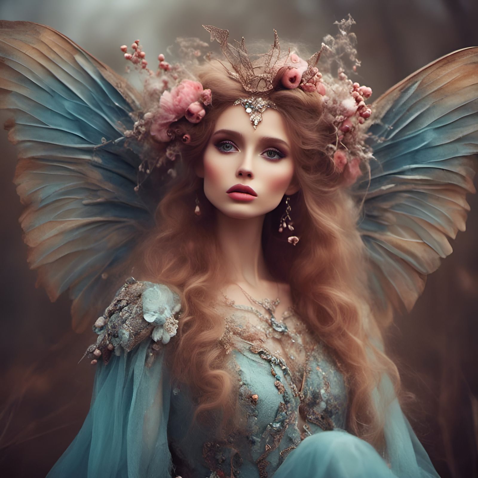 Enchanting Winged Princess Portrait