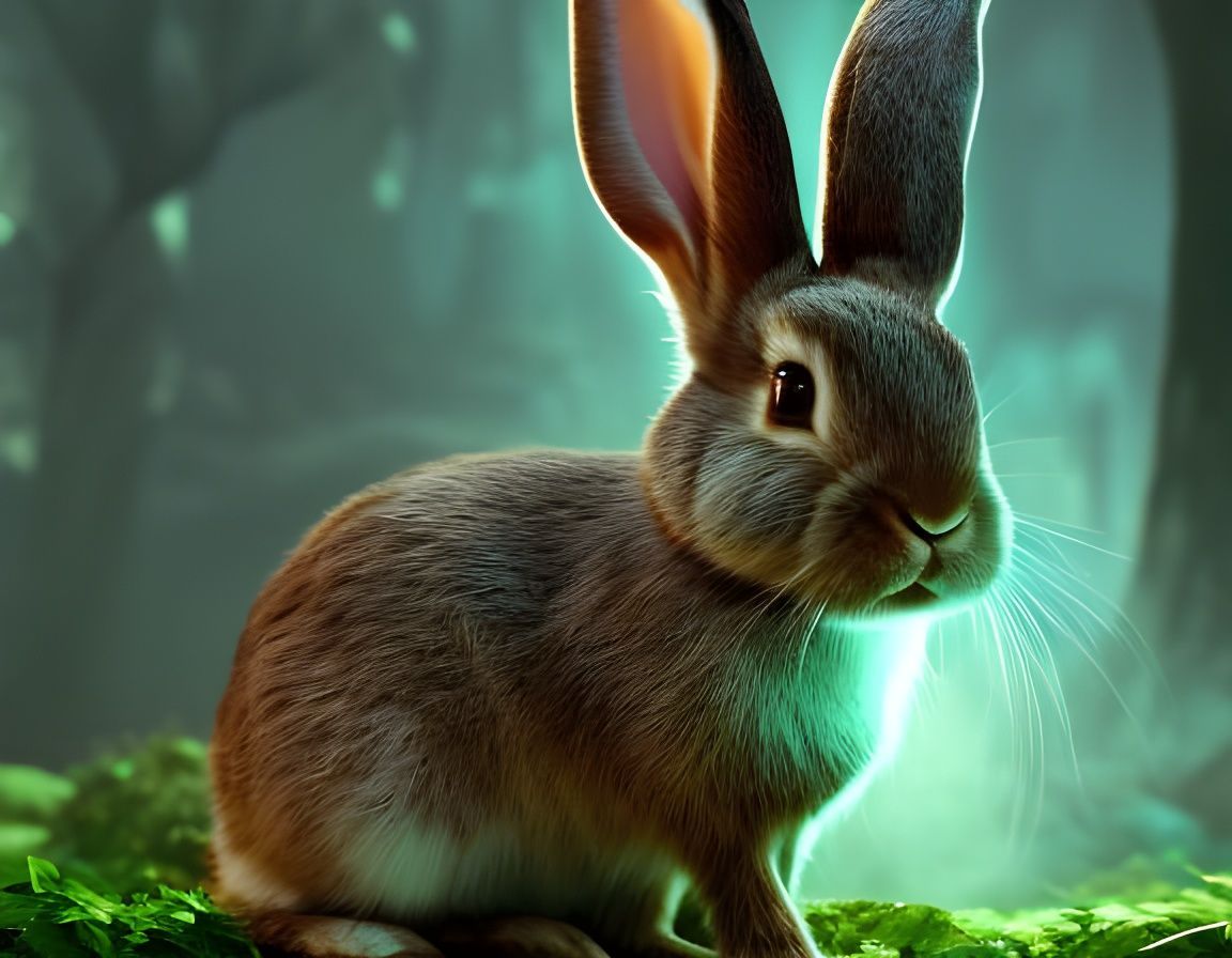 Emerald Rabbit Fantasy Concept Art