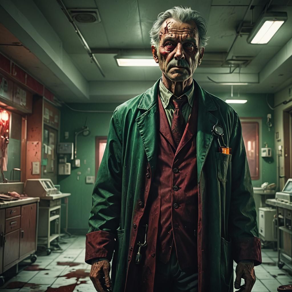 Dark Fantasy Surgeon in Gothic Horror Style