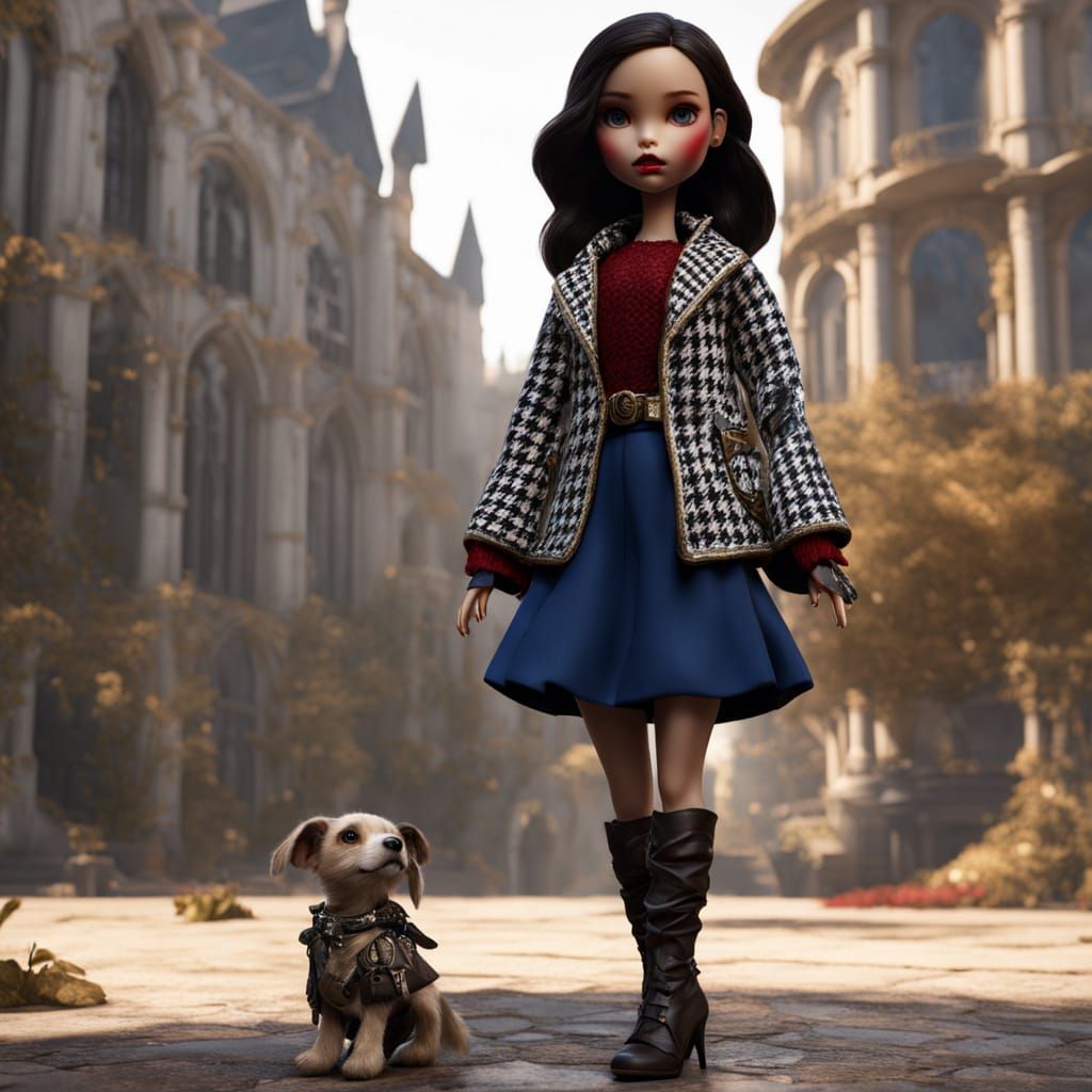 Miniature Fantasy Doll with Elegant Style